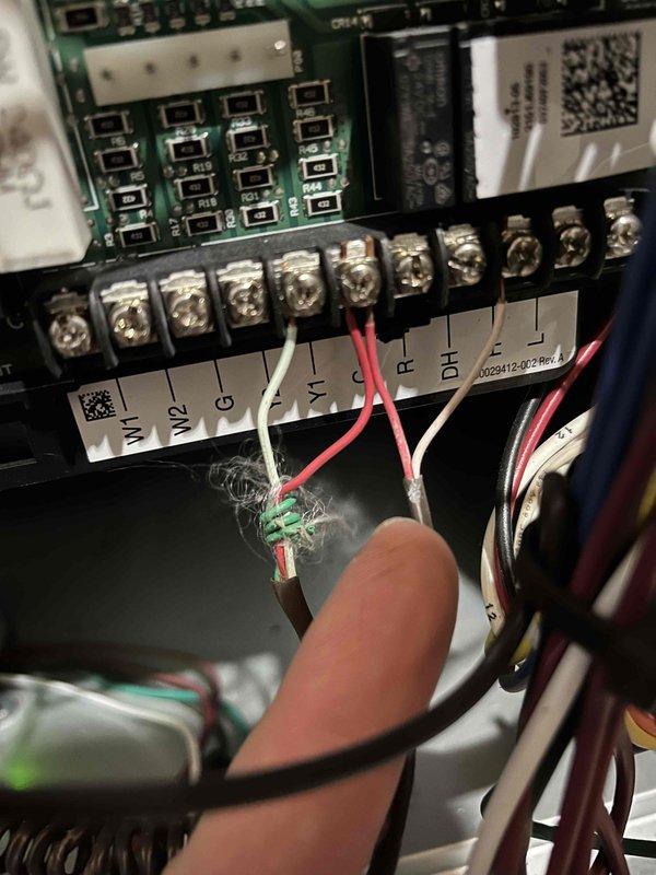 Diagnosed furnace issue where low secondary voltage was occurring when humidifier activated, causing heating failures. Temporarily disabled humidifier operation at the thermostat to restore furnace function. Customer opted to replace aging humidifier unit rather than repair. Will return to rewire humidifier connections and provide replacement estimate.