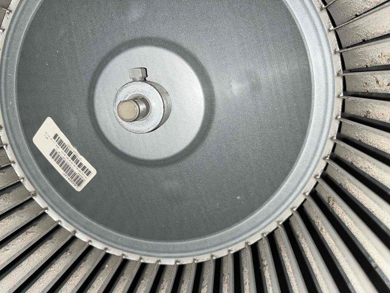 Inspected 2006 Bryant Plus 90i furnace experiencing no-heat condition. Removed and examined blower wheel assembly which was found to be in operational condition with no visible damage or debris accumulation. Performed system diagnostics and implemented necessary adjustments to restore heating function. Recommended preventative maintenance options to customer due to system age (19 years) to prevent future failures.