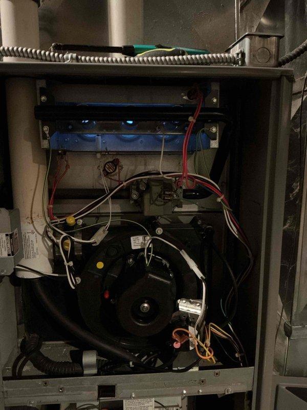 Replaced malfunctioning pressure switch on HVAC unit as a one-time goodwill measure. Inspected system components including blower motor and electrical connections to verify proper operation after installation.