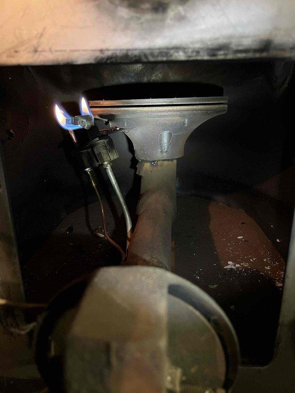 Completed annual heat inspection on 25-year-old Thermoflo furnace under Partner Plan agreement. Checked gas burner operation, verified proper flame characteristics, and inspected ventilation components. Customer declined replacement recommendation for aging unit at this time.