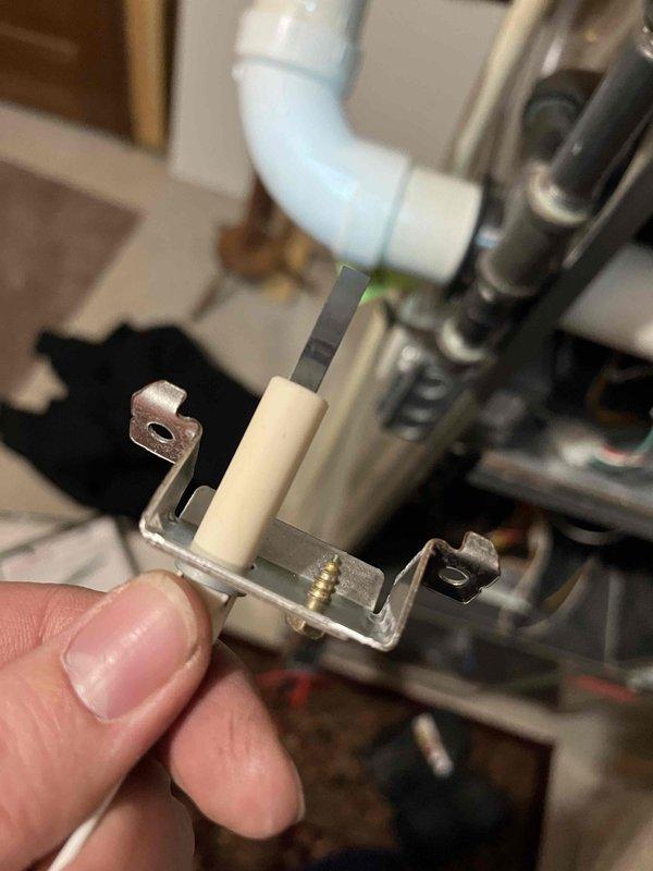 Completed annual furnace inspection as part of Partner Plan maintenance. Identified corrosion on burners, defective flame sensor and igniter requiring replacement. Presented customer with replacement options and provided estimates for recommended repairs.