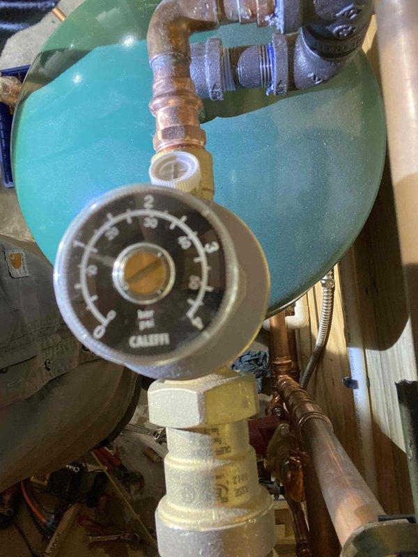 Relocated existing Grundfos circulation pump (PN 59896341P1) for the Navian in-floor heat boiler system in shop area as requested by customer. Installed copper piping with brass fittings and control valves to complete the relocation. Performed diagnostic evaluation on the system to verify proper operation and prevent potential line freezing.