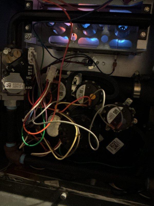 Successfully completed repair service by removing existing components to access and replace leaking collector box with OEM replacement. After reassembly, performed comprehensive testing to verify proper system operation. All work completed with parts under warranty through January 2026.