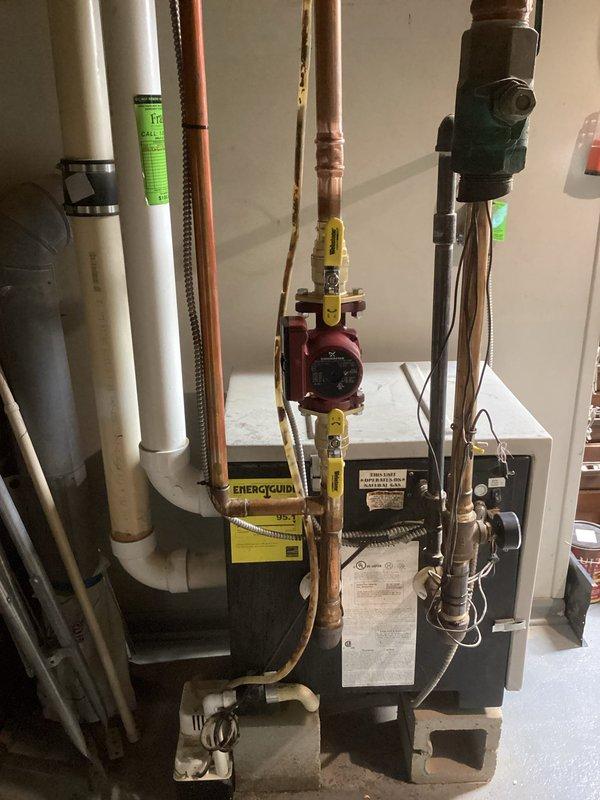 Completed service call to address boiler pump issues. Successfully replaced pump and flanges on Munchkin boiler system as agreed upon in previous assessment. Verified proper operation after installation with heat confirmed working correctly.