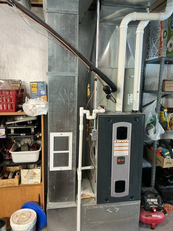 Performed annual furnace inspection under promotion. Inspected burner assembly and identified buildup requiring cleaning. Recommended preventative maintenance service to address dust accumulation in system components and extend equipment life.