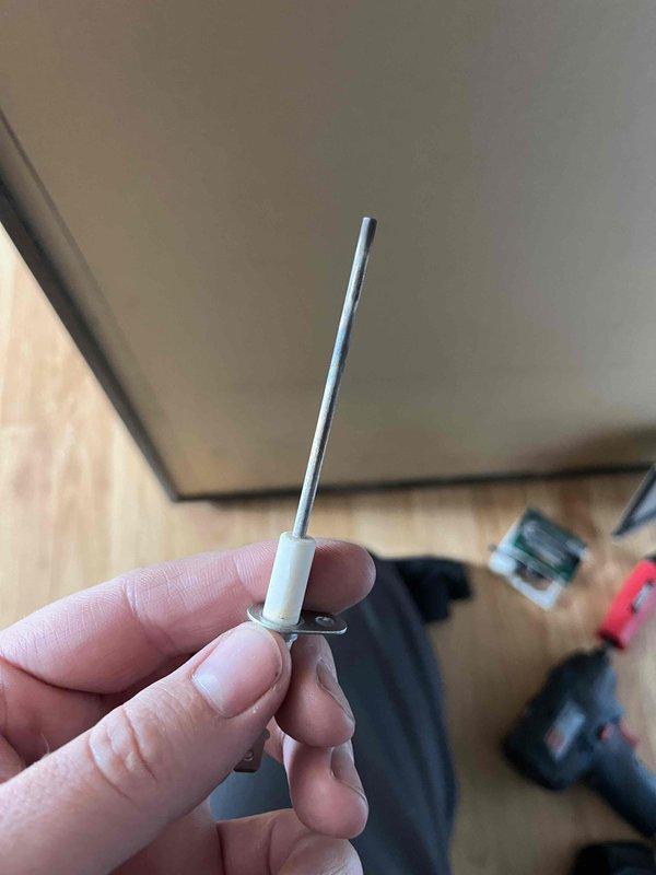 Responded to service call for furnace with alternating red and green lights on circuit board indicating 1-hour lockout status due to failed ignition attempts or blocked airflow. Diagnosed multiple issues including dead spots on flame sensor, corrosion on igniter, and dirty filter. Replaced flame sensor during visit and scheduled return trip to install new igniter; customer will handle filter cleaning.