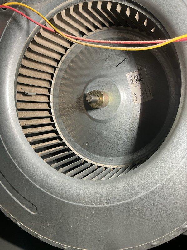 Performed annual preventative maintenance on 8-year-old furnace per Partner Plan agreement. Inspected heat system components and identified dirty blower compartment requiring cleaning. Documented condition with photos showing blower wheel assembly and ductwork configuration. Discussed preventative maintenance options with customer for extending system lifespan. Next scheduled maintenance: February 2026.