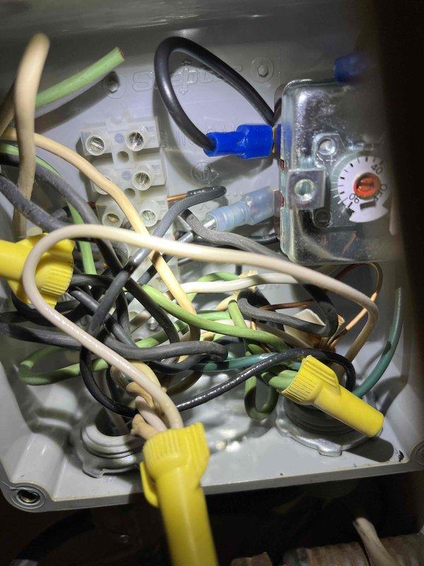 Responded to no heat call for infloor heating system. Diagnosed failed circulation pump that had run dry and burned out. Upper manifold was completely air-bound. Replaced defective pump (part #59896341CI) and added water to system using customer-supplied hose. System could not be pressurized to proper operating level. Additional antifreeze required for system.