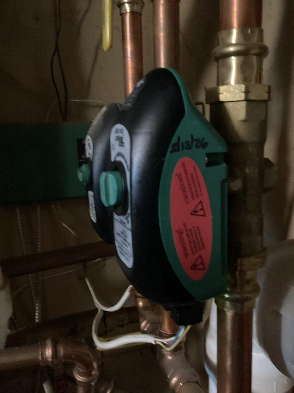 Performed boiler tune-up service and diagnosed clicking noise similar to failing starter. Investigation revealed faulty actuator on the Wilo circulation pump within the hydronic system. Removed and replaced defective actuator, restoring proper operation of the boiler system.