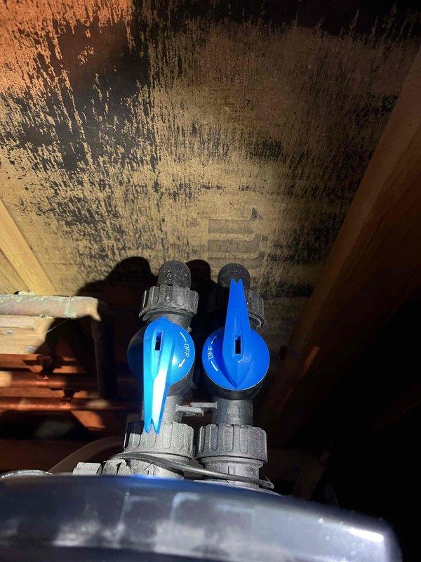 Performed annual maintenance inspection on combination boiler system. Inspected igniter/sensor assembly and verified proper operation. Checked shut-off valves and noted potential moisture damage on adjacent wooden structure, though no immediate service needs were identified at this time.