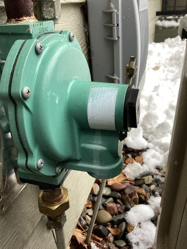 Responded to no-heat call for 7-year-old LP furnace where thermostat was set to 70°F but home temperature was 62°F. Diagnosed issue as LP tank not being turned on after recent fill by propane company. Verified proper combustion after restoring fuel supply and recommended annual maintenance to customer.