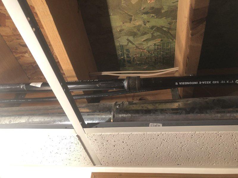 Completed day 2 of generator installation, including partial gas piping installation with black pipe and associated fittings. Remaining tasks include cold weather kit installation, completion of gas piping, generator cable installation, and startup procedures, which will be scheduled upon customer's return in 3-4 weeks.