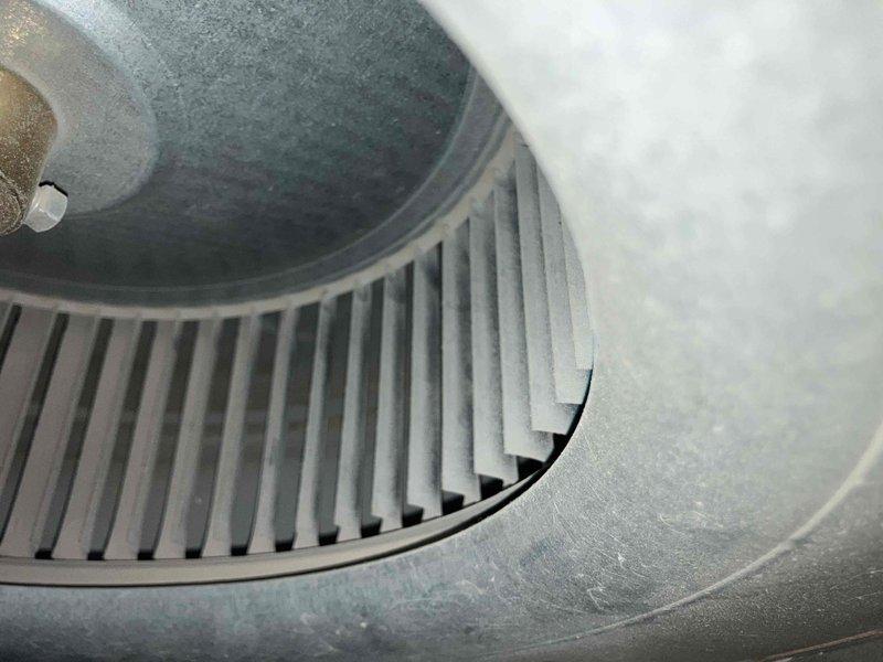 Performed annual furnace maintenance including combustion analysis with readings of 9.1% O2, 10 PPM CO, and 6.7% CO2. Inspected blower assembly which showed normal dust accumulation. Replaced dirty air filter to restore proper airflow and system efficiency.