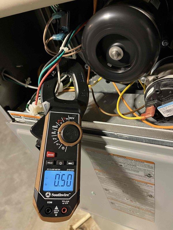 Responded to no heat call at residential property. Upon arrival, found furnace inoperative with inducer motor exhibiting signs of failure, including elevated amperage draw and mechanical stiffness. Verified thermostat settings and confirmed system inability to initiate heating cycle. Presented repair options, preventative maintenance recommendations, and comfort advisor consultation to address failing component and overall system condition.
