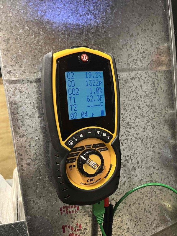 Responded to no heat call on residential furnace less than 10 years old. Upon arrival, found rollout limit switch tripped. Performed diagnostic testing using combustion analyzer, which revealed compromised heat exchanger allowing flue gases to escape into cabinet area. Combustion analysis readings confirmed unsafe operating conditions. Inspected air filtration system and noted filter condition. Due to failed heat exchanger creating safety hazard, unit was shut down and tagged out of service. Recommended comfort advisor consultation for system replacement options given age of equipment and cost of heat exchanger replacement on newer unit.