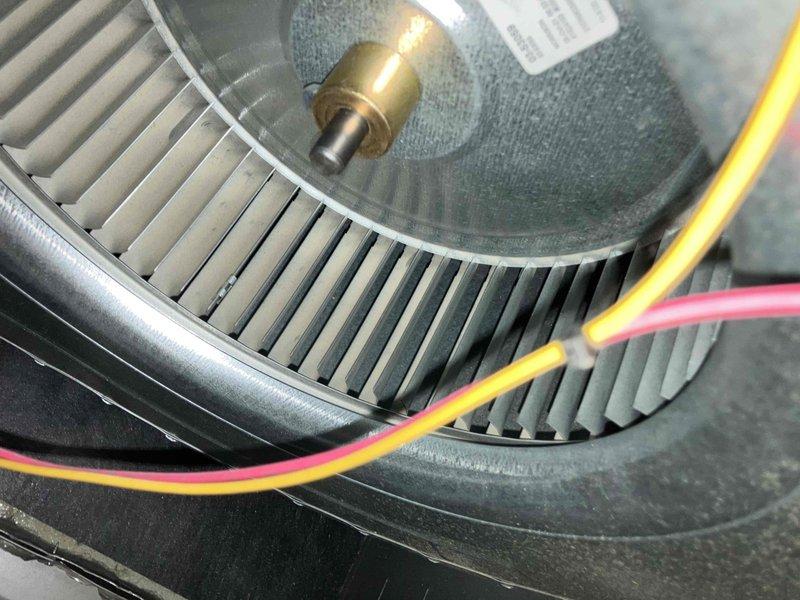 Completed annual prepaid maintenance on gas furnace system. Performed comprehensive combustion analysis using diagnostic equipment, recording oxygen levels, temperature readings, and efficiency measurements to verify proper burner operation and system performance. Inspected blower motor assembly and squirrel cage fan, noting normal dust accumulation on blower wheel fins consistent with regular operation. All system components functioning within normal parameters.