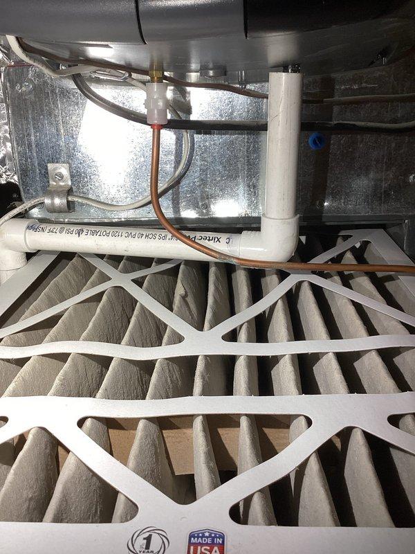 Responded to no heat call on downstairs furnace. Upon inspection, found heavily soiled air filters with significant dust and debris accumulation restricting airflow, which was preventing proper furnace operation. Replaced dirty filters with new MERV-rated filters, verified proper airflow through system, and confirmed furnace ignition and heating cycle restored to normal operation.