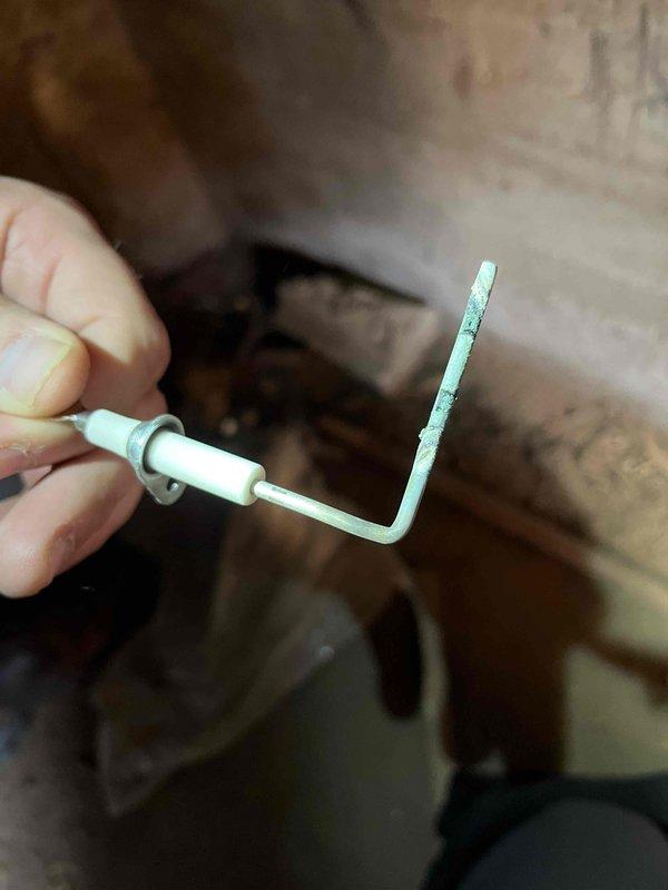 Completed annual partner plan inspection on furnace system. Identified and documented multiple operational issues including gas valve unable to achieve proper adjustment settings, corroded flame sensor requiring attention, and capacitor testing below acceptable range. Provided estimates for necessary repairs and captured documentation of affected components.