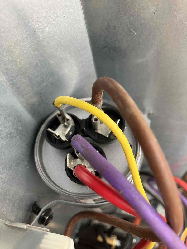 Completed annual prepaid maintenance inspection on AC/mini split system. Identified and documented animal damage to condenser unit and rust deterioration on condenser fan assembly. Inspected electrical components including capacitor and wiring connections, verified all terminals secure. Provided preventive maintenance estimate for necessary repairs to address condenser damage and fan corrosion issues.