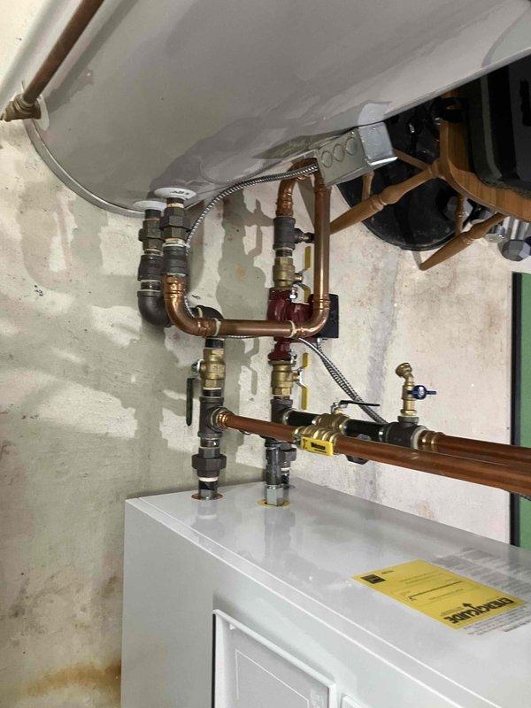 Completed annual prepaid maintenance on boiler system. During inspection, identified drooping ignitor that requires replacement to ensure reliable ignition and prevent future system failures. Documented condition with photographs and provided estimate for ignitor replacement. Inspected all components including piping configuration, valves, pressure relief devices, and electrical connections. System is operational but recommend scheduling ignitor replacement at customer's earliest convenience to maintain optimal performance and reliability.