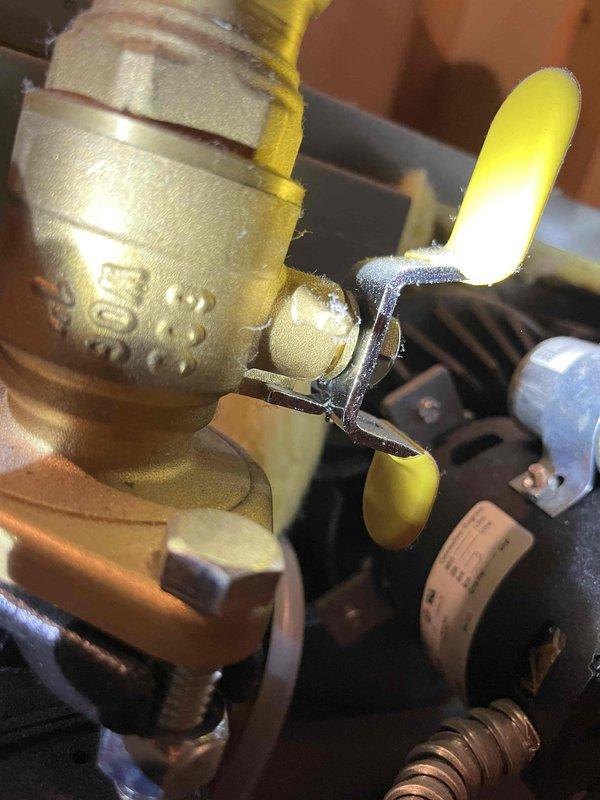 Responded to leak at recently installed boiler located at circulating pump area. Upon inspection, identified leaking packing nuts on the circulating pump flange valves. Tightened packing nuts on both flange valves and monitored system operation to verify repair. Confirmed no further leakage present and system operating properly.