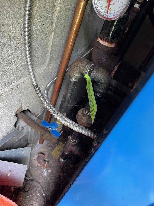 Performed seasonal boiler shutdown per customer request. Closed both water makeup valves to isolate the system from the water supply, shut off the gas supply valve to secure fuel source, and turned off the local power switch to de-energize the unit. Boiler is now secured for the summer season and ready for reactivation when heating is required.