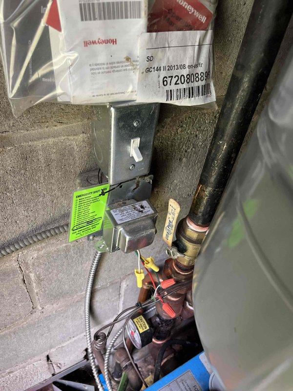 Performed seasonal boiler shutdown per customer request. Closed both water makeup valves to isolate the system from the water supply, shut off the gas supply valve to secure fuel source, and turned off the local power switch to de-energize the unit. Boiler is now secured for the summer season and ready for reactivation when heating is required.