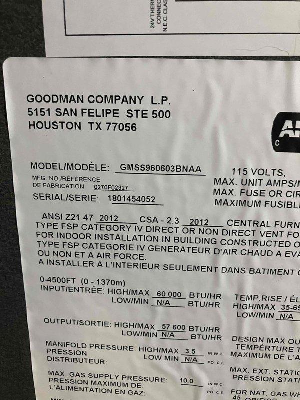 Responded to no heat call on a 6-year-old Goodman furnace, model GMSS960603BNAA. Upon arrival, confirmed system was completely non-operational with no heat output. Performed diagnostic testing and determined the main control board had failed. Removed the defective printed circuit board and installed a new replacement control board. Restored power to the unit, verified proper system startup sequence, and confirmed furnace was heating normally with all safety controls functioning correctly.