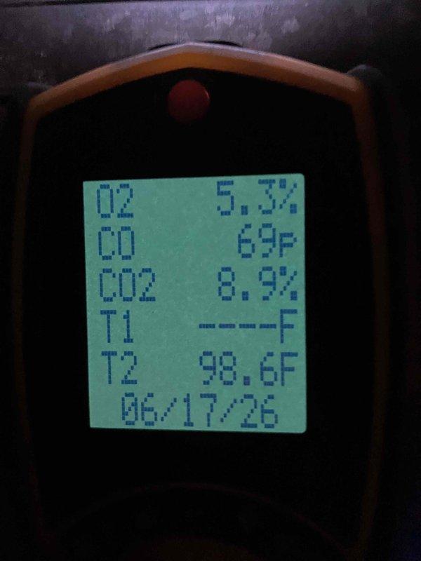 Completed annual tune-up on furnace over 10 years old. Identified noisy inducer motor, rusty burners, dusty blower assembly, and worn flame sensor during inspection. Performed combustion analysis showing O2 at 5.3% and CO2 at 8.9%, documented system conditions with photos, and provided estimate for recommended repairs.