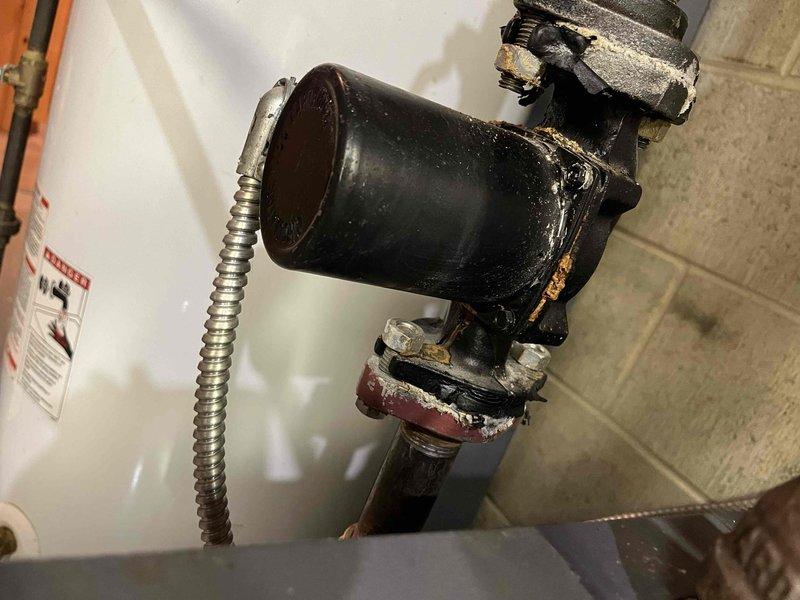 Responded to no heat call on residential boiler system where all heating zones were inoperative. Upon inspection, discovered circulation pump had burned out due to leak on main zone valve body. Removed and replaced failed zone valve assembly and circulation pump. Repressurized heating system to proper operating levels and completed full air purge procedure to restore functionality to all zones.