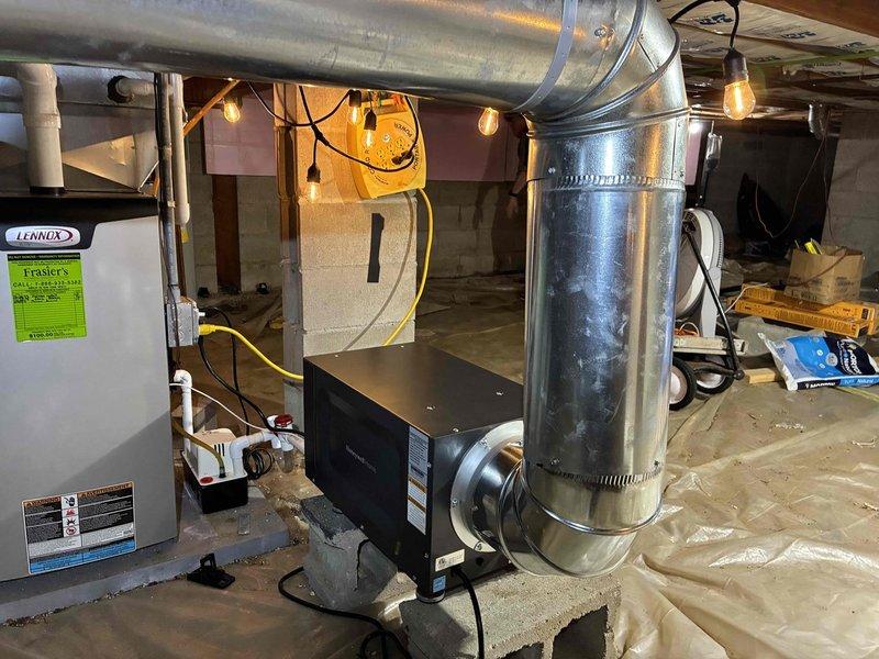 Assessed five-year-old whole home dehumidifier system with failed relay switch as identified during previous service visit. Determined that original equipment manufacturer replacement part has been discontinued; located universal aftermarket relay switch as potential alternative. Further research required to verify compatibility and specifications before proceeding with repair or replacement recommendation.