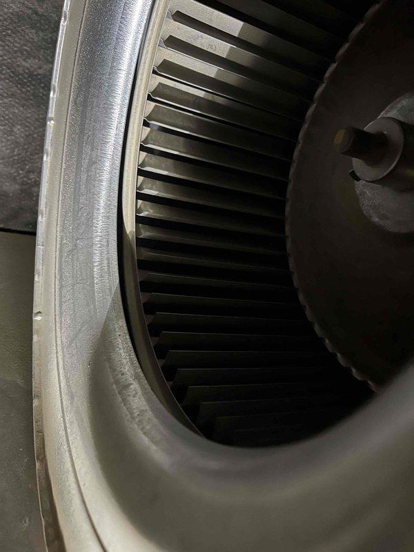 Completed partner plan inspection on F1 AC unit and identified elevated static pressure caused by undersized 1-inch filter restricting airflow. Performed diagnostic testing and documented blower assembly condition with visible dust accumulation on wheel blades. Provided estimates for filter housing upgrade to accommodate proper filter sizing, along with age-preventative replacement recommendations for capacitor and contactor components to maintain system reliability.