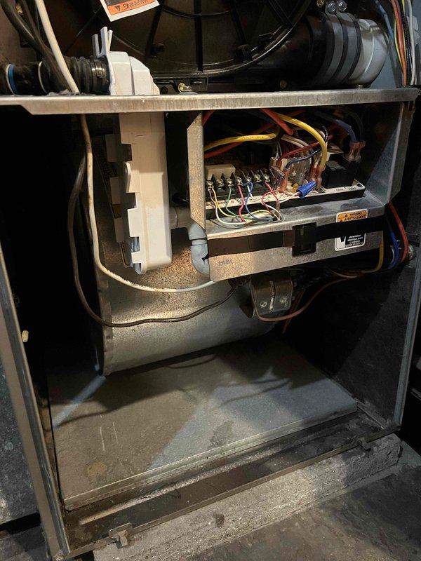 Responded to request for comprehensive duct cleaning service due to heavy contamination from pet dander and hair. Upon inspection, found significant dust and hair buildup throughout the ductwork system and substantial accumulation on the blower wheel assembly, which was impacting airflow efficiency. Performed complete duct system cleaning to remove all debris and contaminants, thoroughly cleaned the blower wheel to restore optimal performance, and applied sanitization treatment to the entire duct system to eliminate allergens and improve indoor air quality.