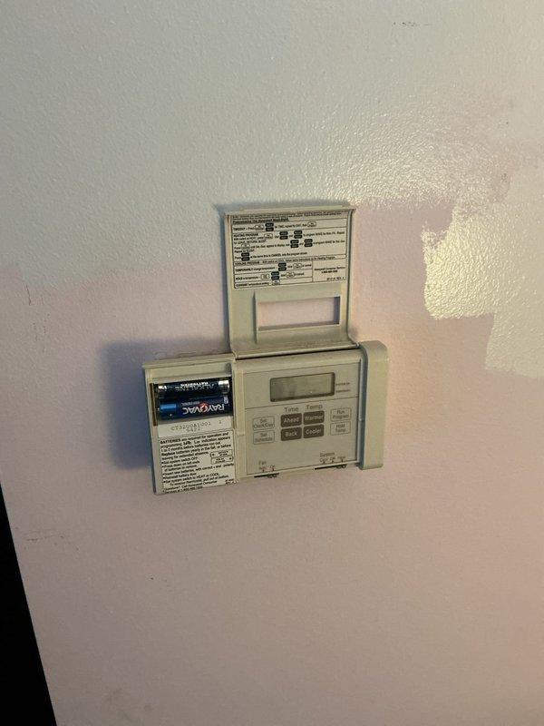 Replaced two outdated thermostats controlling electric basement heating with new non-programmable units per homeowner request. Removed existing programmable thermostats and installed replacement units, ensuring proper wiring connections and verifying system operation upon completion.