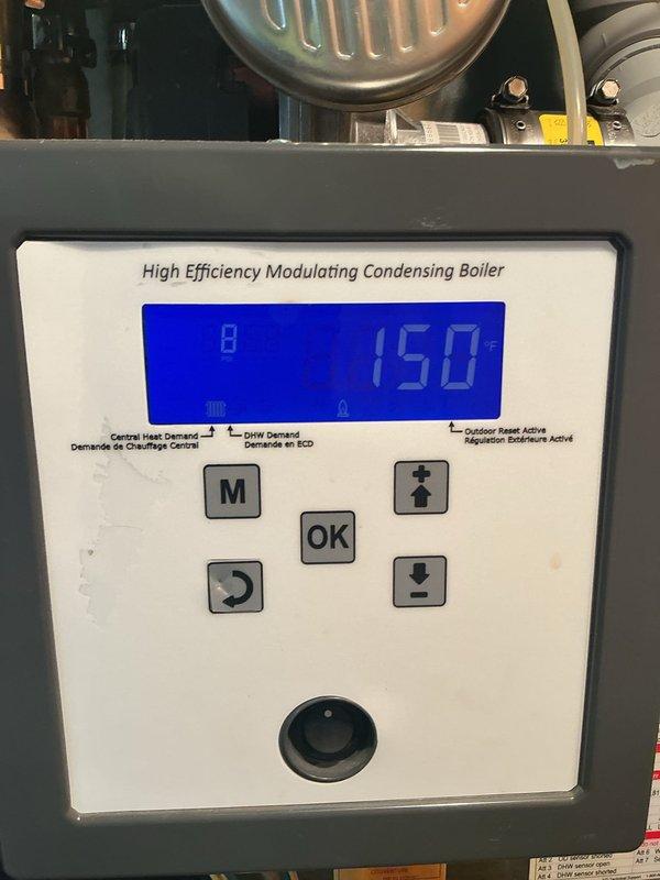 Responded to no heat call on high efficiency modulating condensing boiler displaying Error 60 code, indicating excessive temperature detected in exhaust flue. Performed diagnostic evaluation and documented system conditions with photos showing error code on control panel display. Unable to complete repairs during this visit; follow-up appointment required to resolve flue temperature issue and restore heating operation.
