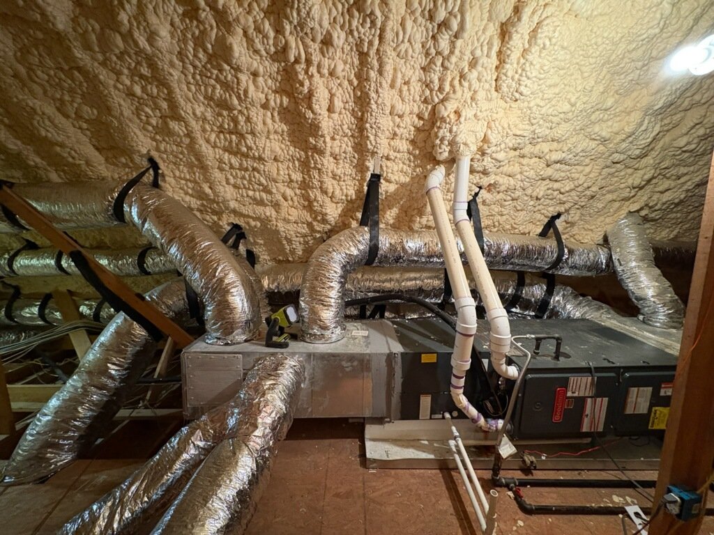 we tore out all old ducts, replaced with new!