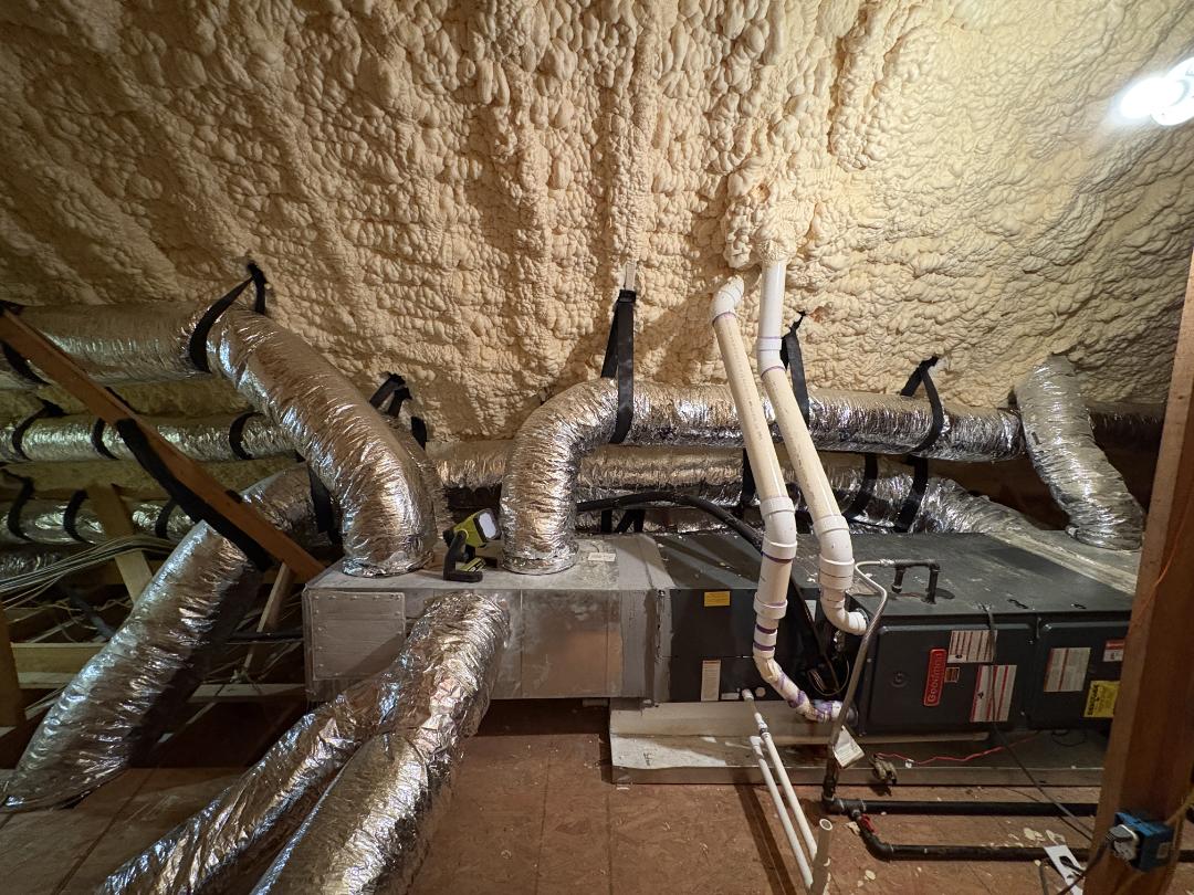we tore out all old ducts, replaced with new!