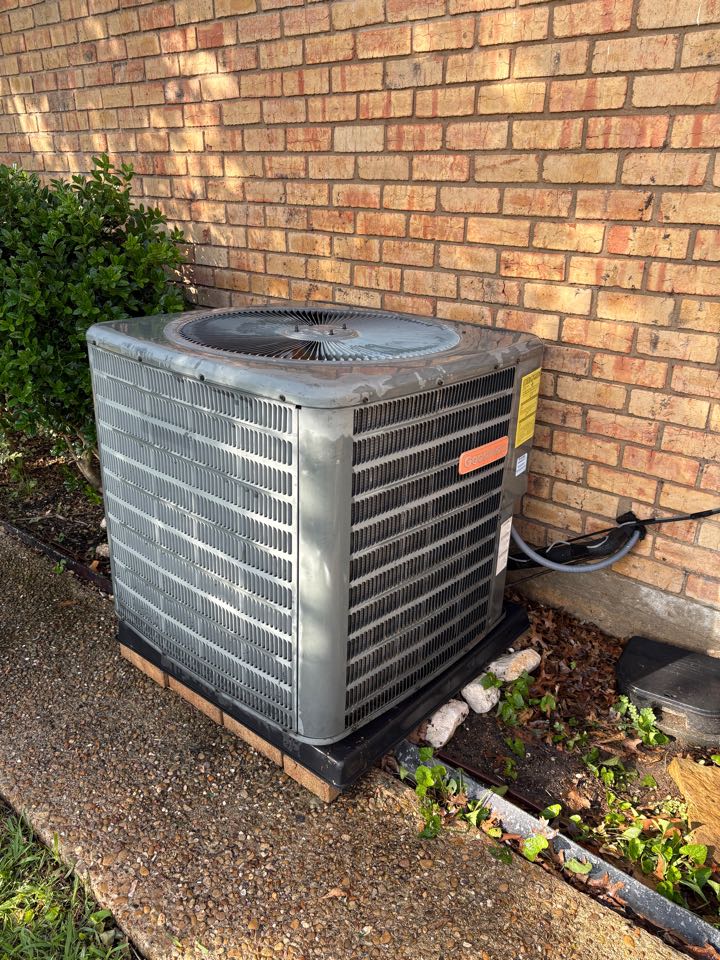 Just performed a HVAC maintenance on this Goodman system and cleaned the outdoor cool.