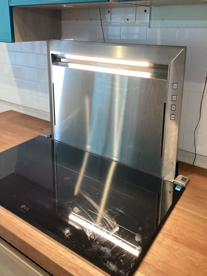Installed fancy vent hood