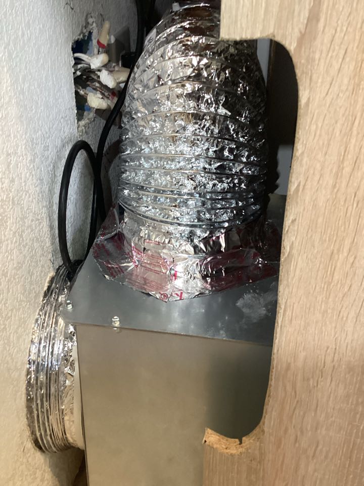 Installed fancy vent hood