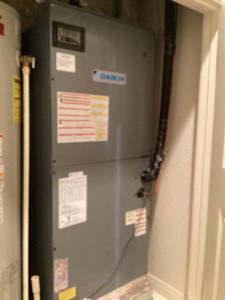 Replaced indoor coil, replaced indoor txv, replaced outdoor fan motor, replaced outdoor capacitor 