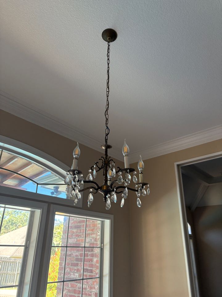 Installed two chandeliers