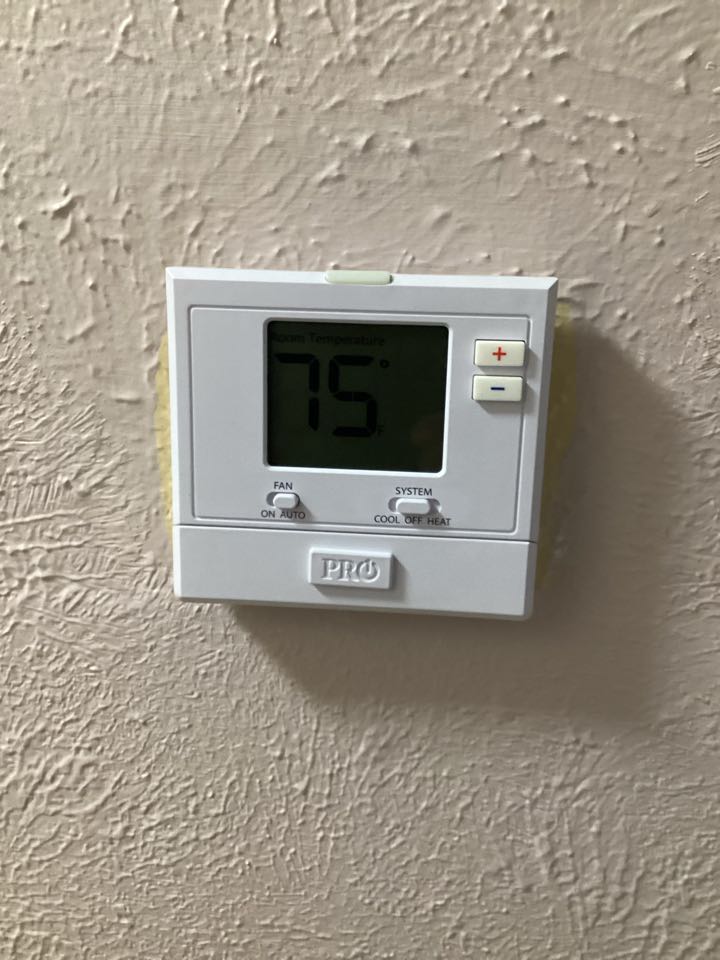 Replaced indoor furnace Breaker and thermostat 