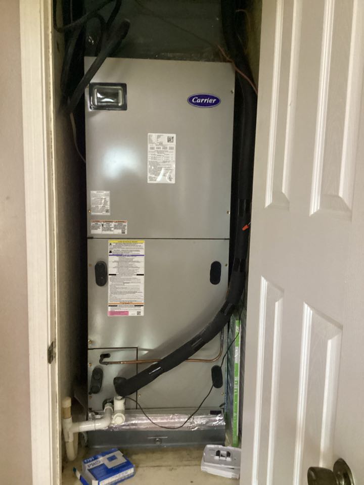 Replaced indoor furnace Breaker and thermostat 