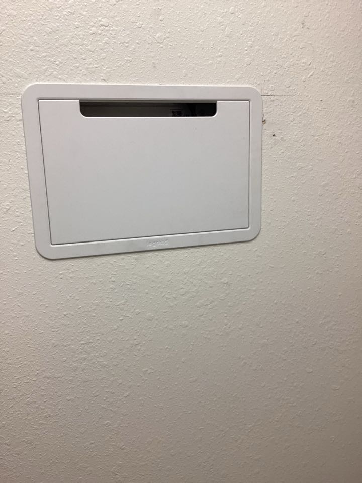 Installed 2 plug outlets for projectors