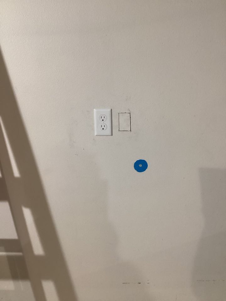 Installed duct work and fridge outlet 