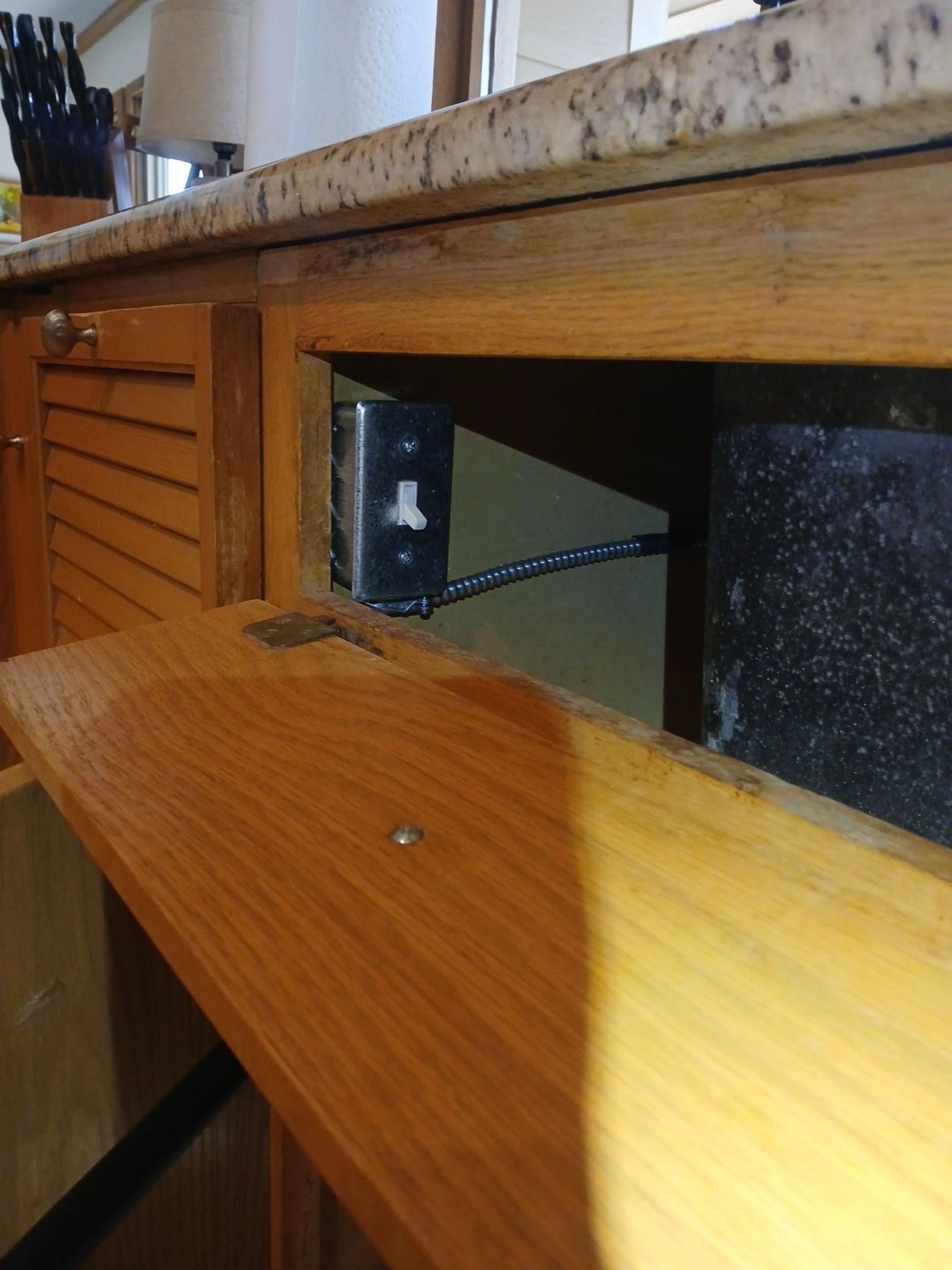 Updated garbage disposal and dishwasher electrical 