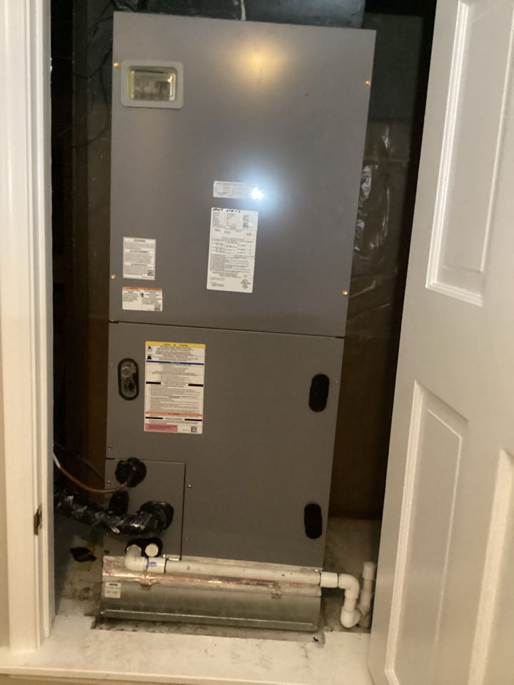 Replaced the indoor coil, TXV and outdoor filter dryer 