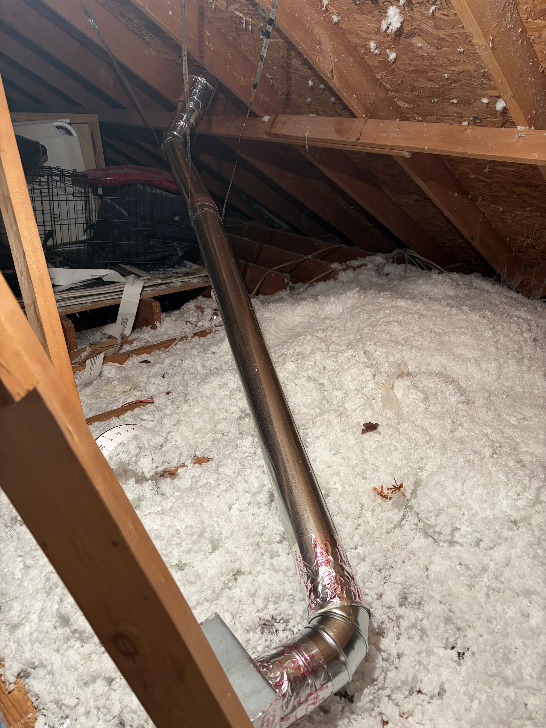 Added hard pipe dryer vent 