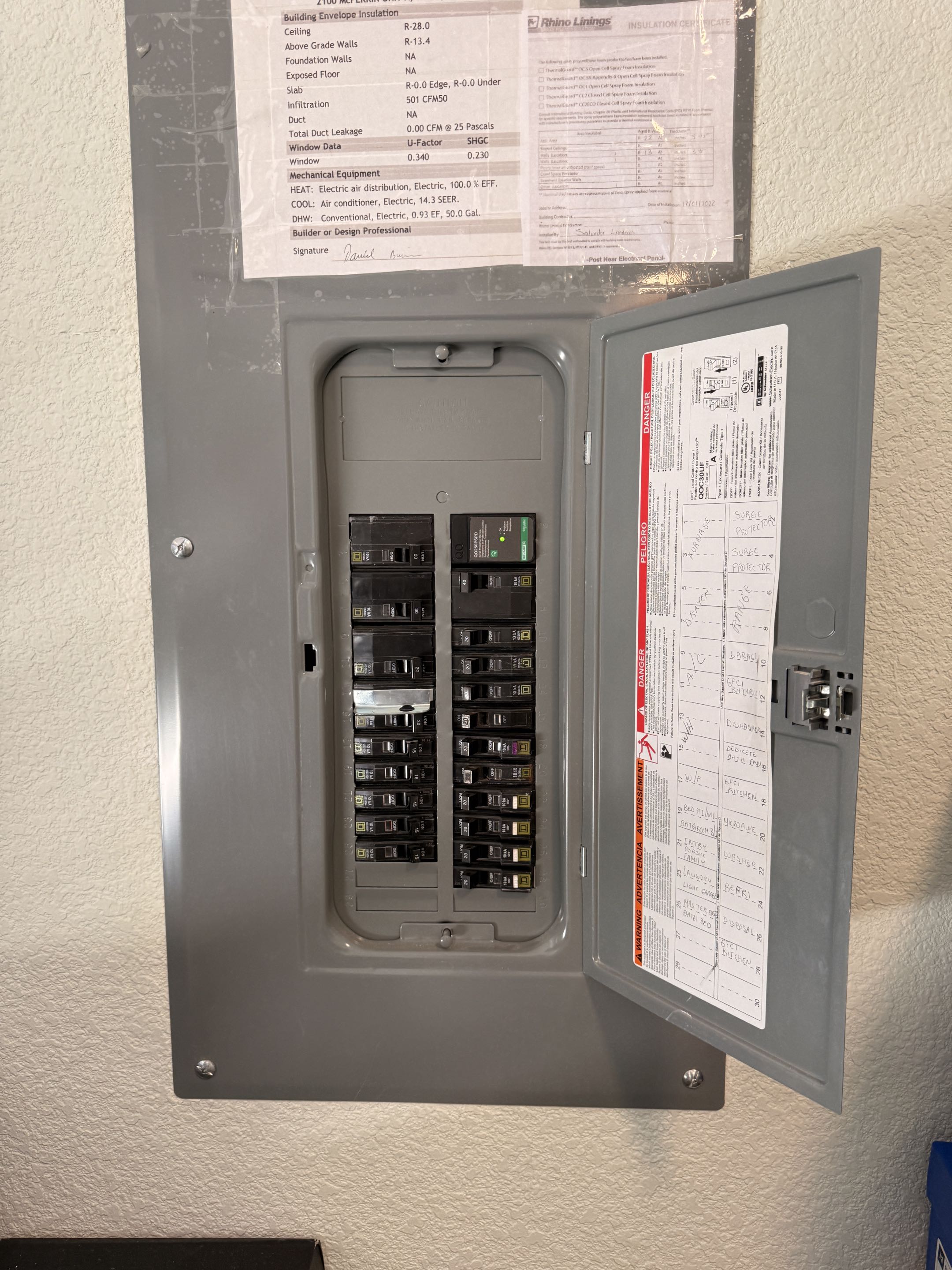 Installed new smoke detectors and upgrade  breakers 